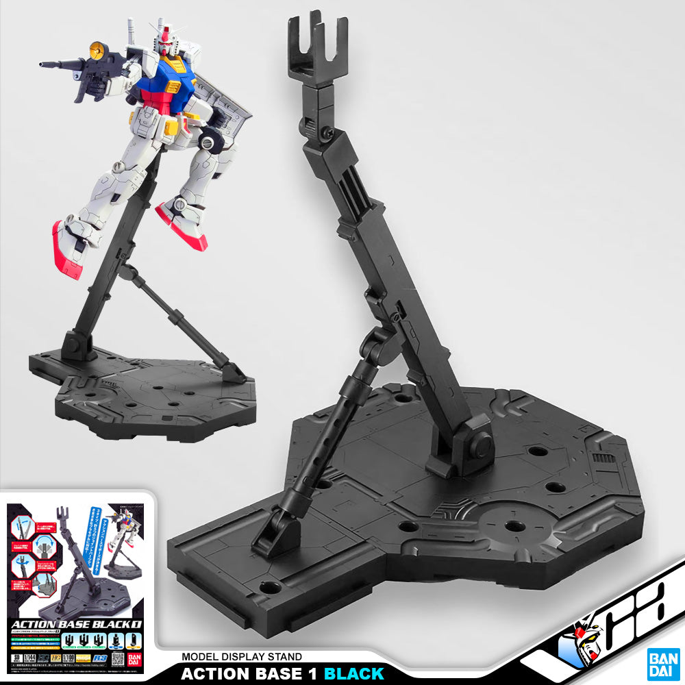Bandai Action Base 1 Black Color for Gundam Gunpla Plastic Model Kit