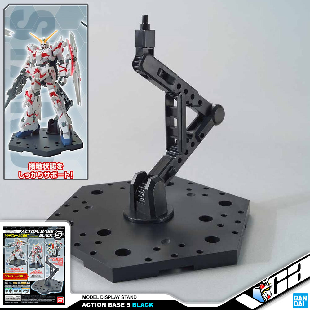 Bandai Display Action Base 5 Black For Plastic Model Action Toy VCA Gundam Singapore
