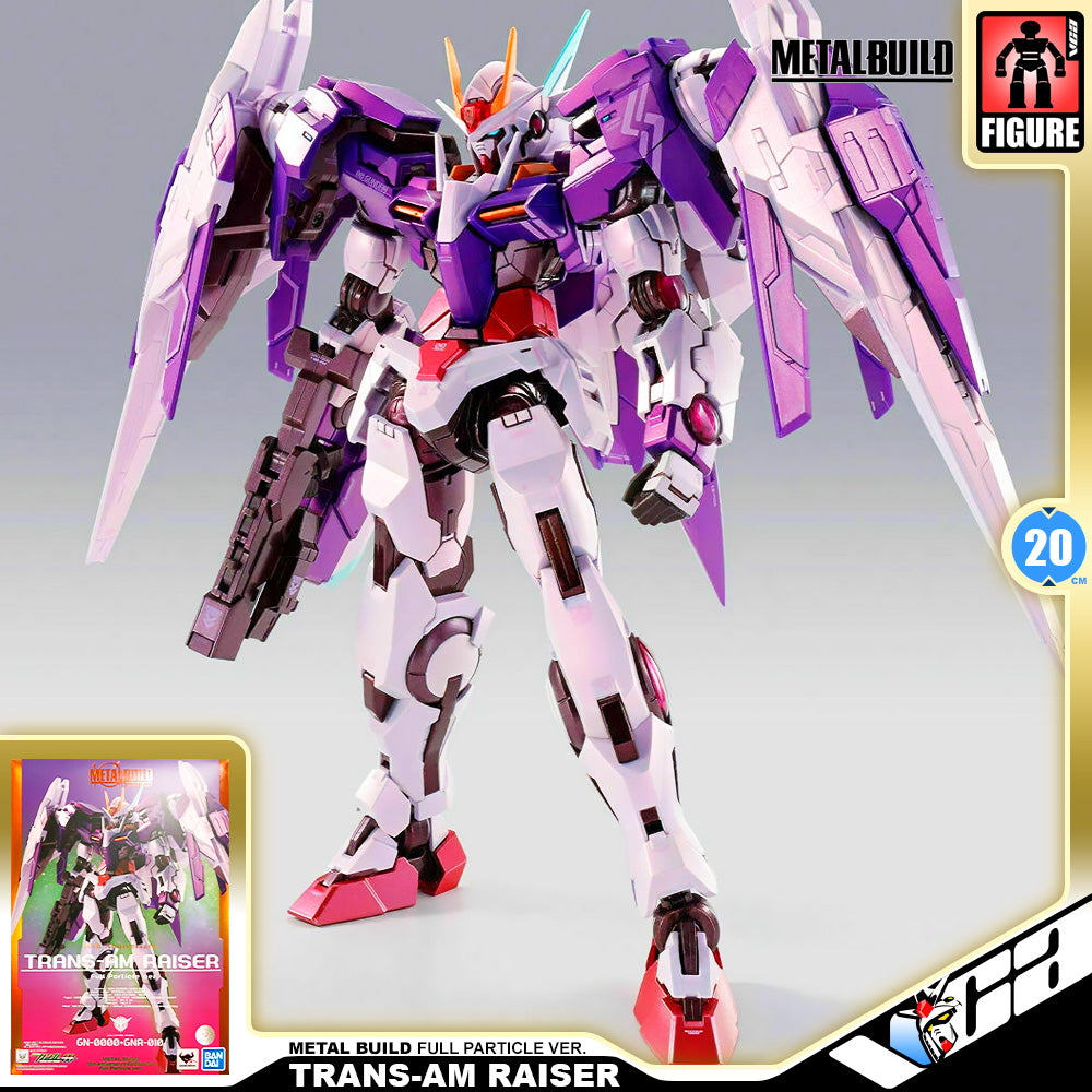 Premium Bandai Tamashii Nations Metal Build Trans-Am Raiser Full Particle Ver. Action Figure Toy VCA Gundam Singapore