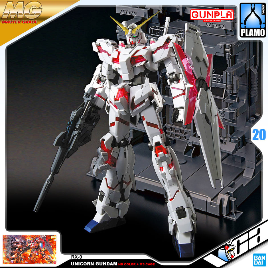 Bandai MG Unicorn Gundam HD Color + MS Cage - Newtype