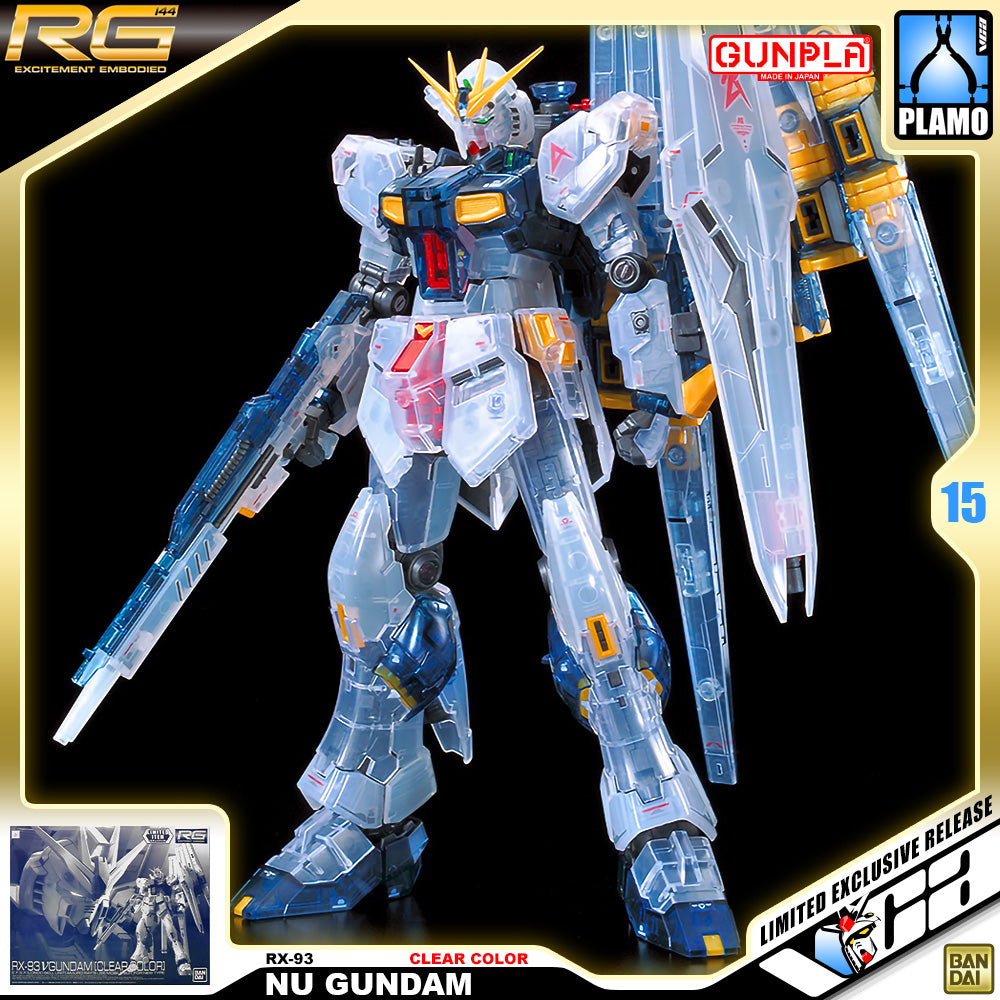 【𝐋𝐈𝐌𝐈𝐓𝐄𝐃 𝐄𝐃𝐈𝐓𝐈𝐎𝐍】 RG RX-93 NU GUNDAM (CLEAR COLOR)