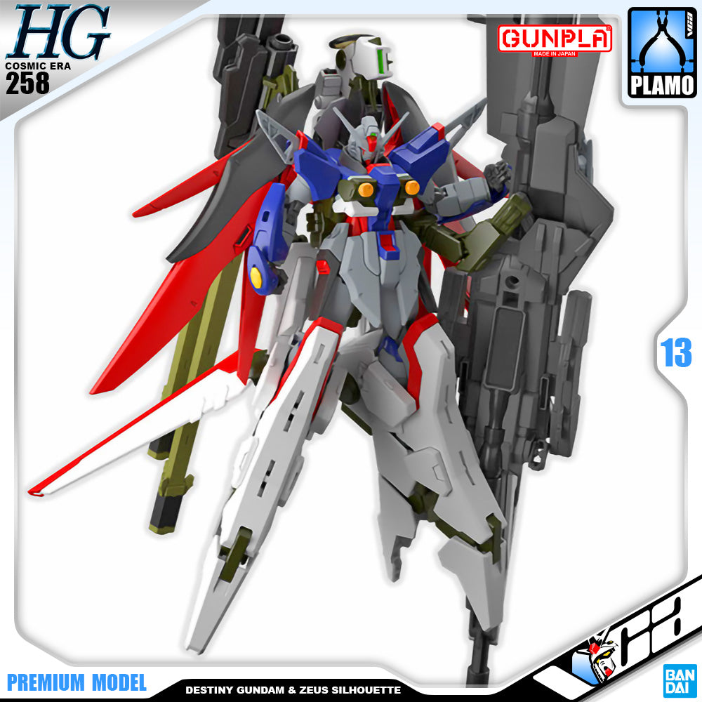 Bandai Gunpla High Grade Cosmic Era HG Destiny Gundam Spec II & Zeus Silhouette Action Figure Model Toy Kit VCA Singapore