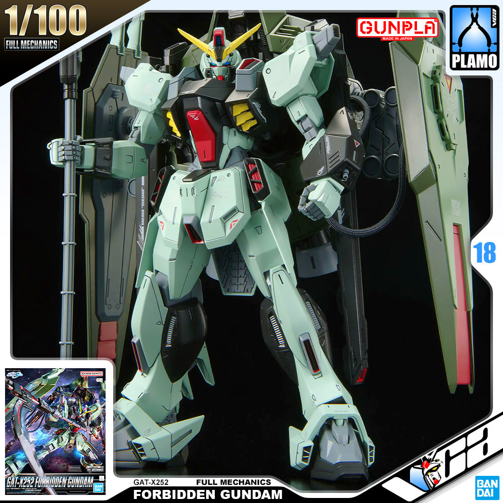 Bandai Full Mechanics 1/100 Scale Forbidden Gundam Plastic Model Action Toy VCA Singapore