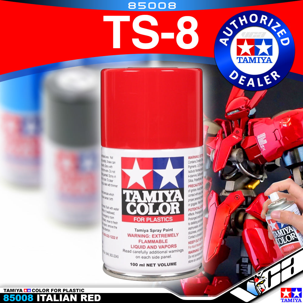 Tamiya 85008 TS-8 Italian Red Spray Paint Can 100ml VCA Gundam Singapore