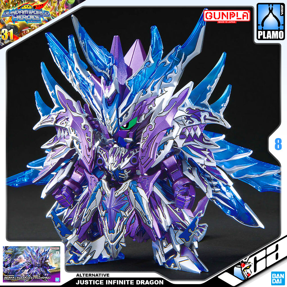 Bandai Gunpla SD Gundam World Heroes Alternative Justice Infinite Dragon Plastic Model Toy VCA Singapore