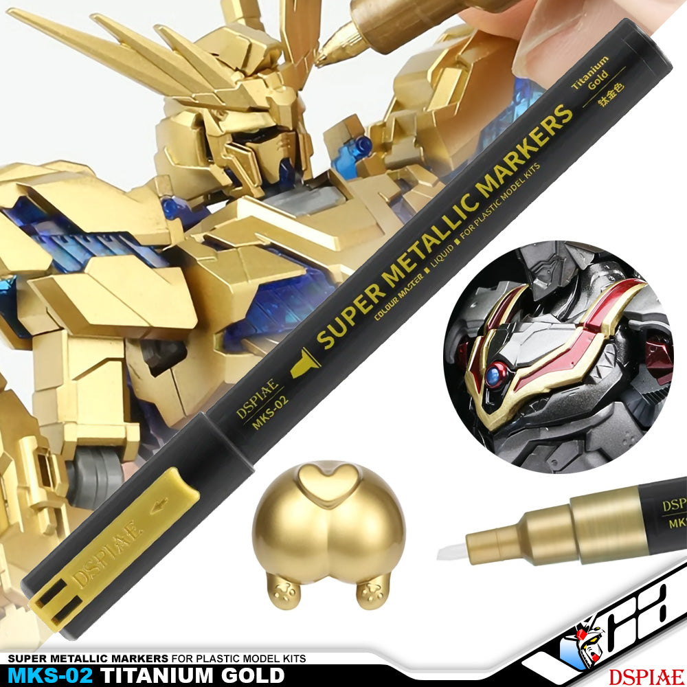 Dspiae Super Metallic Markers MKS-02 Titanium Gold Action Figure Hobby Model Toy Paint VCA Gundam Singapore