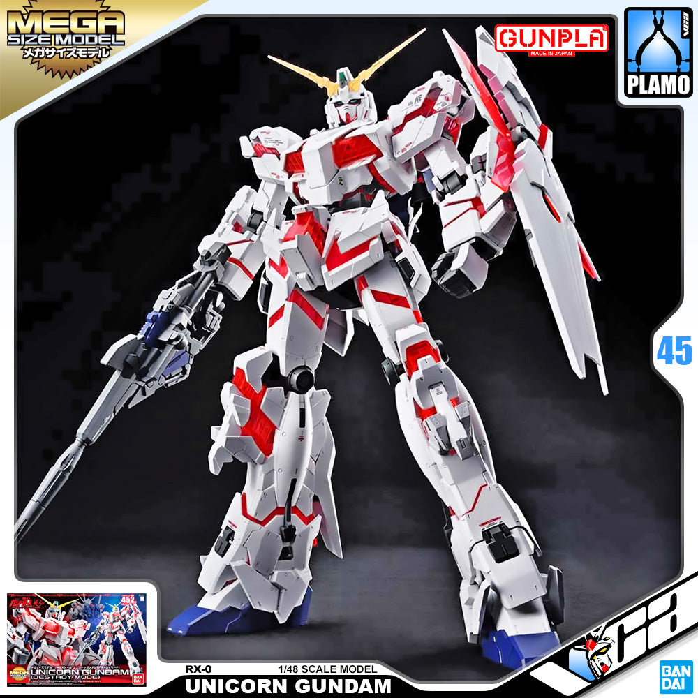 Bandai Gunpla Mega Size 1/48 RX-0 Unicorn Gundam (Destroy Mode) Large Big Plastic Model Action Toy VCA Singapore