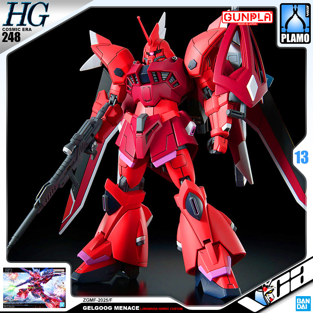 Bandai Gunpla High Grade Cosmic Era HG Gelgoog Menance Plastic Model Action Toy VCA Gundam Singapore