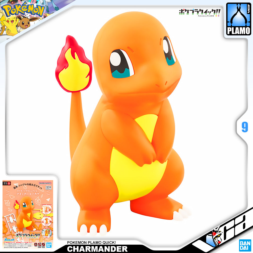 Bandai Namco Pokemon Plamo Collection Quick Charmander Plastic Model Toy VCA Gundam Singapore