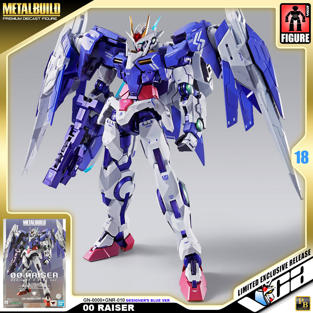 Premium Bandai Tamashii Nations Metal Build 00 Raiser Designer's Blue Ver Structure Action Figure Model Toy VCA Gundam Singapore
