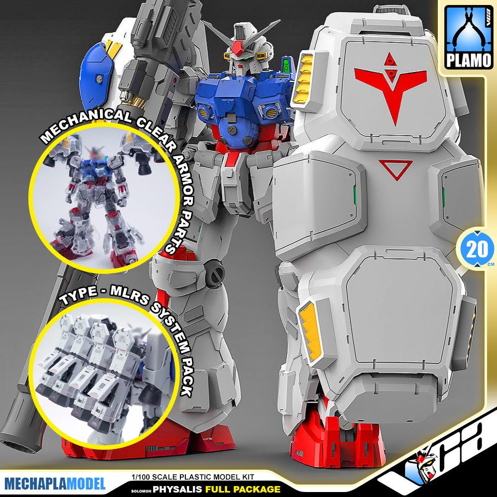 Solomon 所罗门模玩 RX-78GP02A Gundam Physalis MLRS Mechanical Clear Full Package Master Grade MG Action Figure Model Toy Kit VCA Singapore