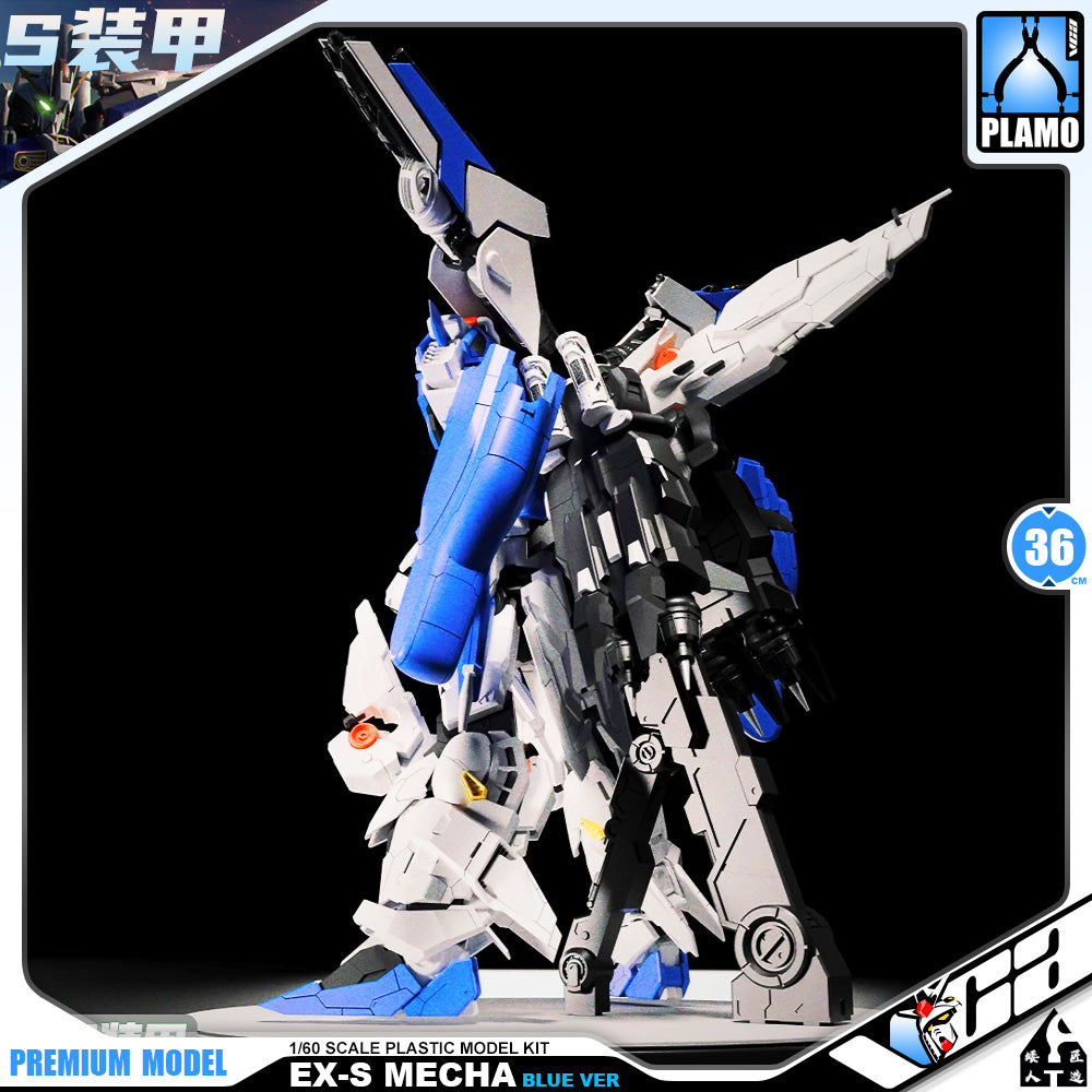 Dwarf Workshop 矮人匠造 1/60 Scale EX-S Mecha Blue Ver Gundam Metal Structure Build Perfect Grade PG Action Figure Model Kit VCA Singapore