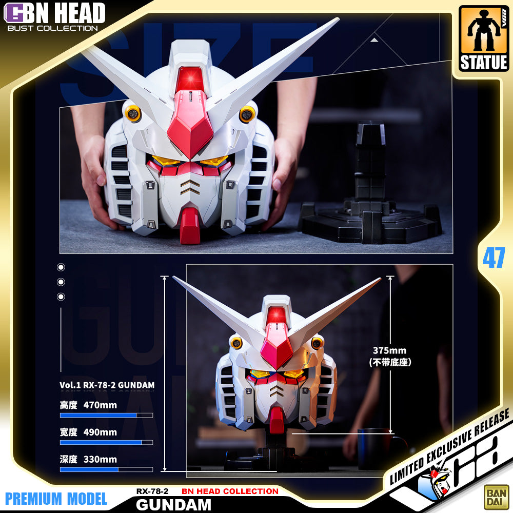Bandai Namco BN Head Collection RX-78-2 GUNDAM Big Bust Figure Statue