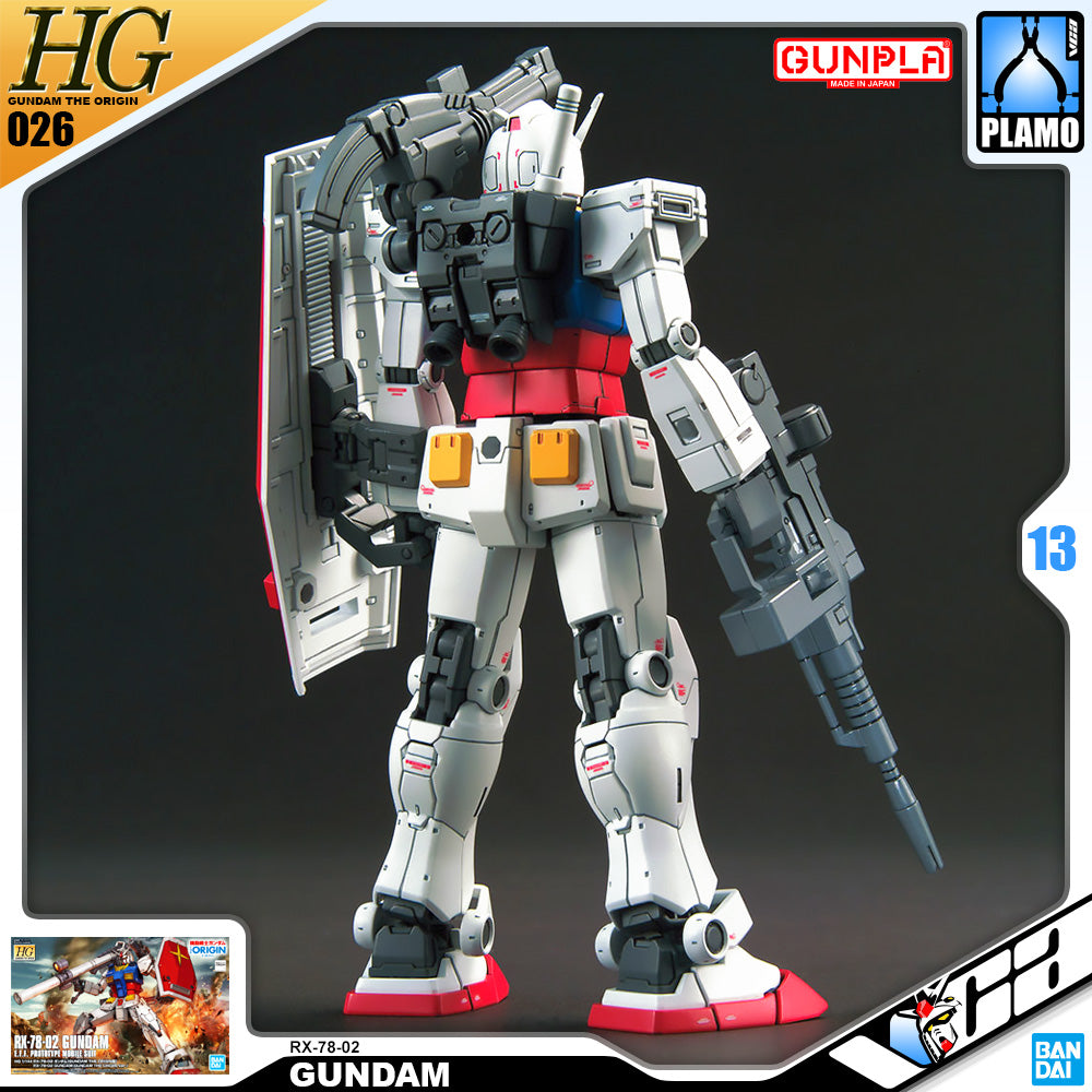 Bandai Gunpla High Grade The Origin HG RX-78-02 Gundam Plastic Model Action Toy VCA Singapore
