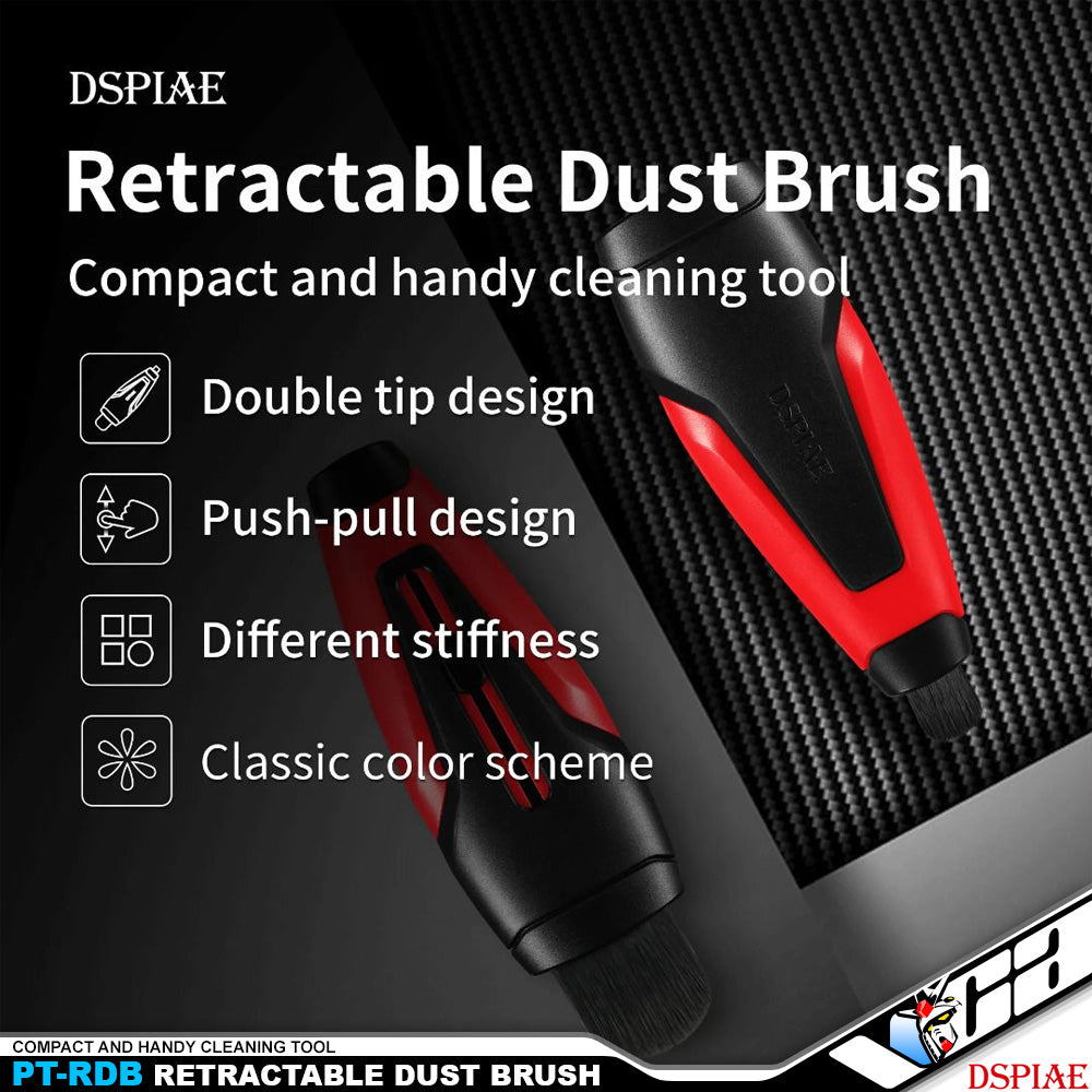 Dspiae PT-RDB Retractable Dust Brush Hobby Cleaning Plastic Model Action Figure Toy VCA Gundam Singapore