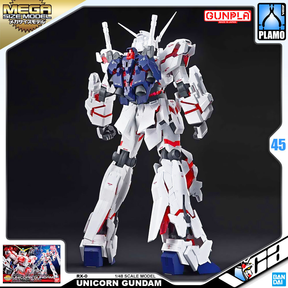 Bandai Gunpla Mega Size 1/48 RX-0 Unicorn Gundam (Destroy Mode) Large Big Plastic Model Action Toy VCA Singapore