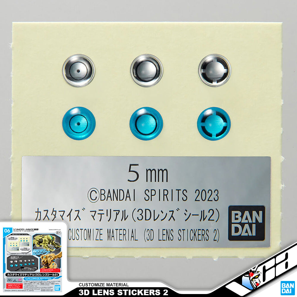 Bandai Customize Material 3D Lens Stickers 2 Model Detailing Parts VCA Gundam Singapore