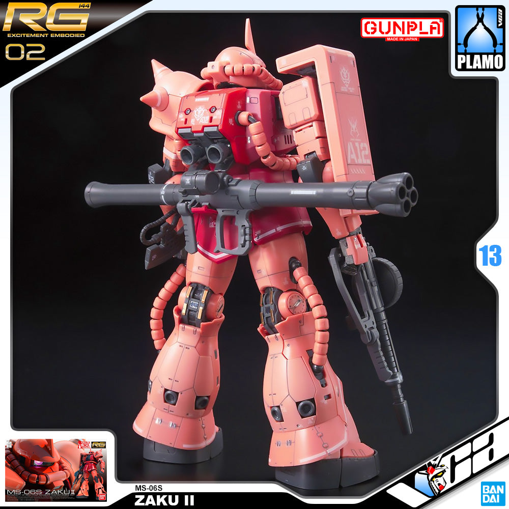 Bandai Real Grade 1/144 RG MS-06S ZAKU II Plastic Model Kit Toy VCA Gundam Singapore