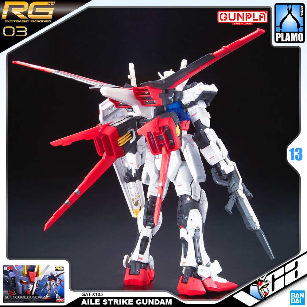 Bandai Gunpla Real Grade RG Aile Strike Gundam Plastic Model Kit VCA