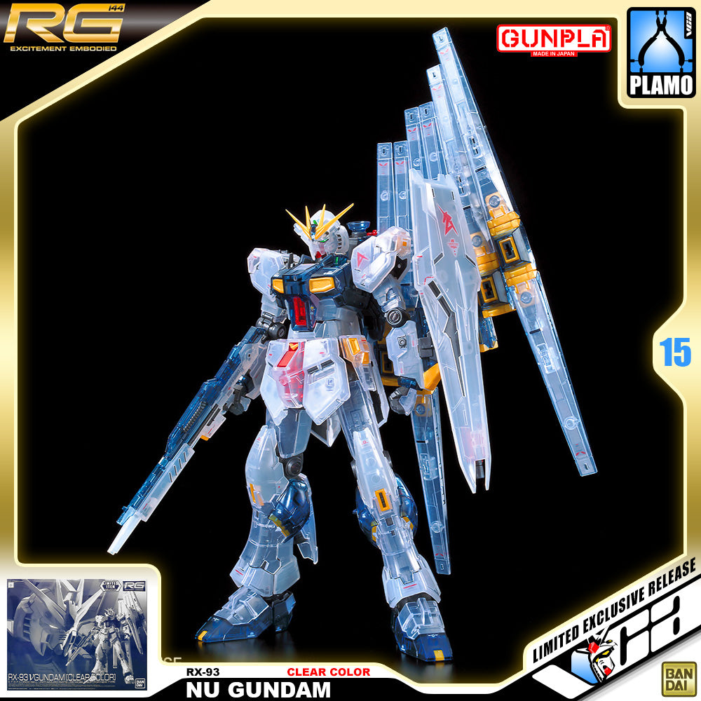 【𝐋𝐈𝐌𝐈𝐓𝐄𝐃 𝐄𝐃𝐈𝐓𝐈𝐎𝐍】 RG RX-93 NU GUNDAM (CLEAR COLOR)