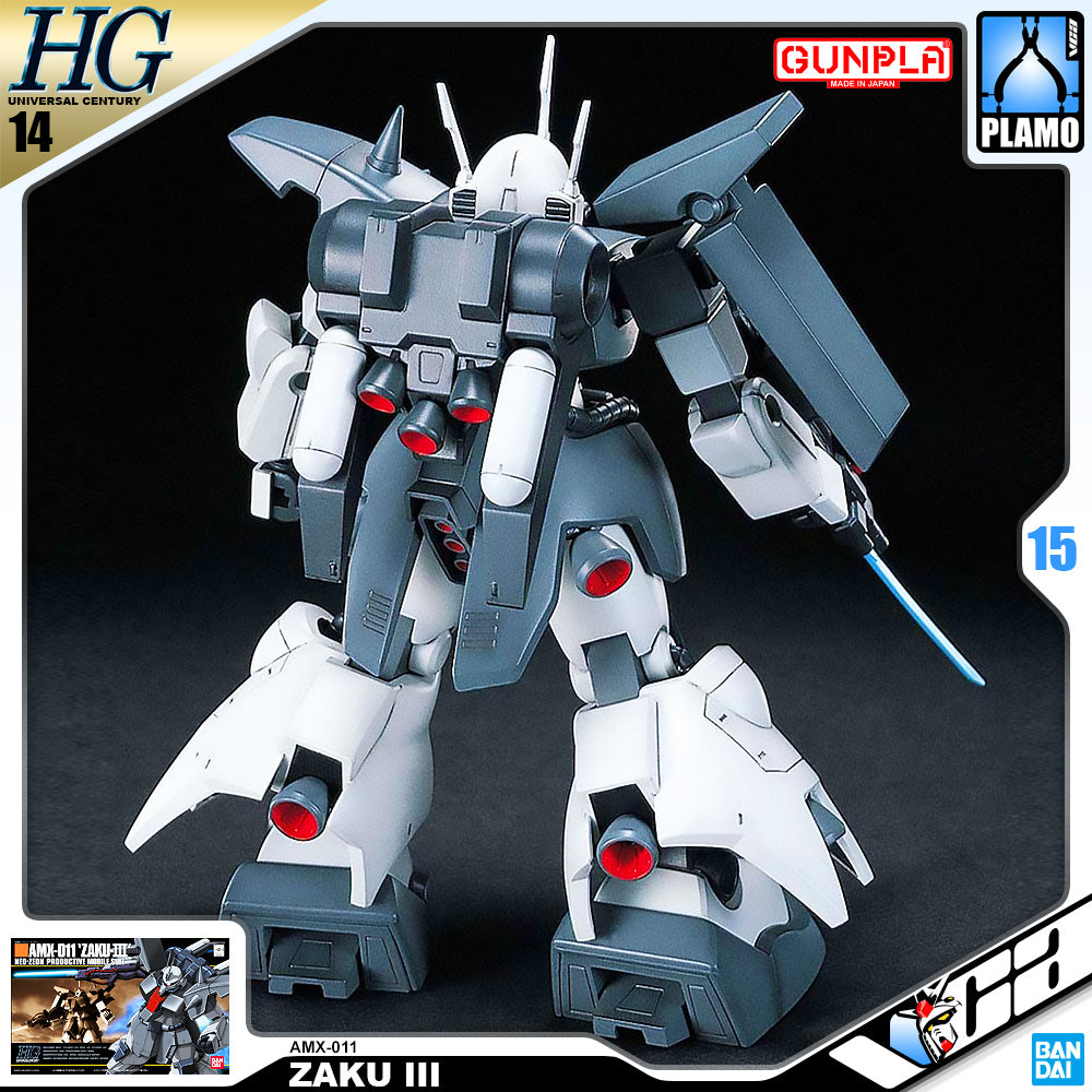 Bandai Gunpla High Grade Universal Century HG AMX-011 Zaku III Plastic Model Action Toy Kit VCA Gundam Singapore