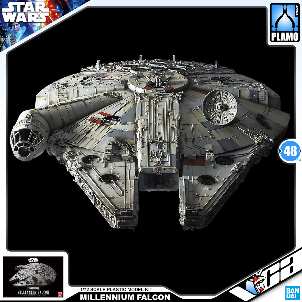 PREMIUM BANDAI STAR WARS PERFECT GRADE PG 1/72 MILLENNIUM FALCON BIG SCALE PLASTIC MODEL TOY KIT VCA GUNDAM SINGAPORE