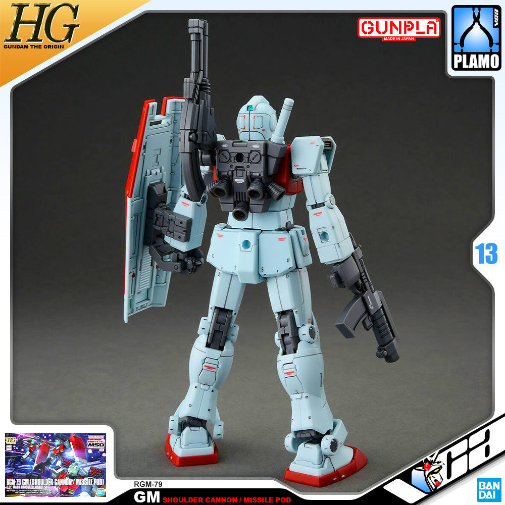 Bandai High Grade The Origin 1/144 HG RGM-79 GM Shoulder Cannon Missile Pod Plastic Action Toy VCA Gundam Singapore