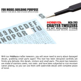 HOBBYCA HCA-203 CRAFTER TWEEZERS FLAT ROUND TYPE