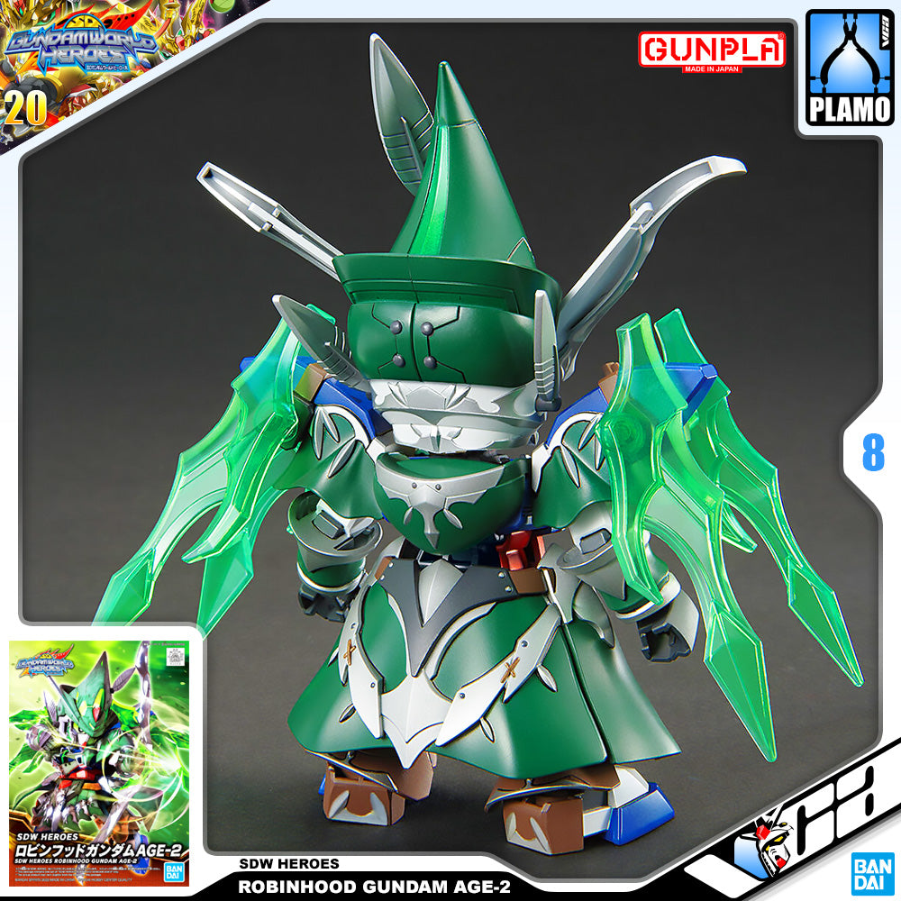 Bandai SD World Heroes SDW ROBINHOOD GUNDAM AGE-2 Plastic Model Toy VCA Singapore