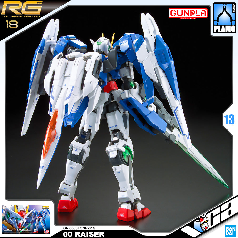 Bandai Gunpla Real Grade 1/144 RG 00 Raiser Plastic Model Toy VCA Gundam Singapore