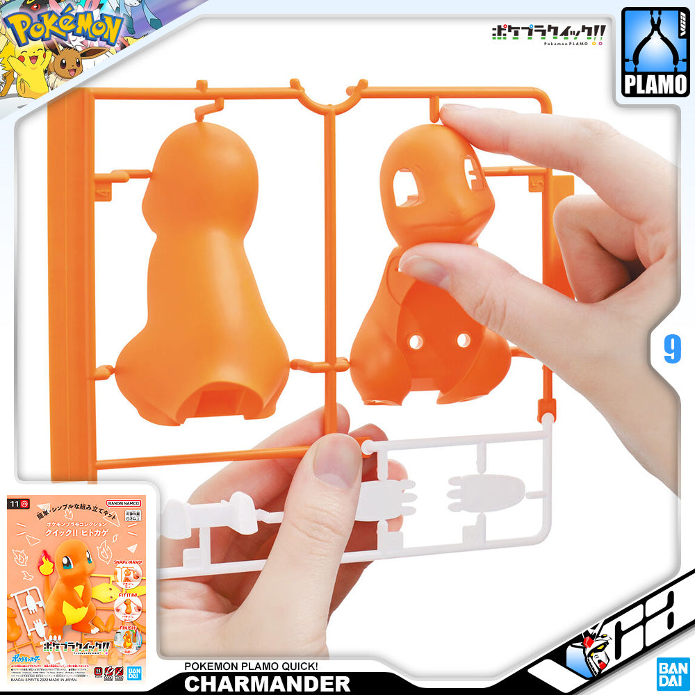 Bandai Namco Pokemon Plamo Collection Quick Charmander Plastic Model Toy VCA Gundam Singapore