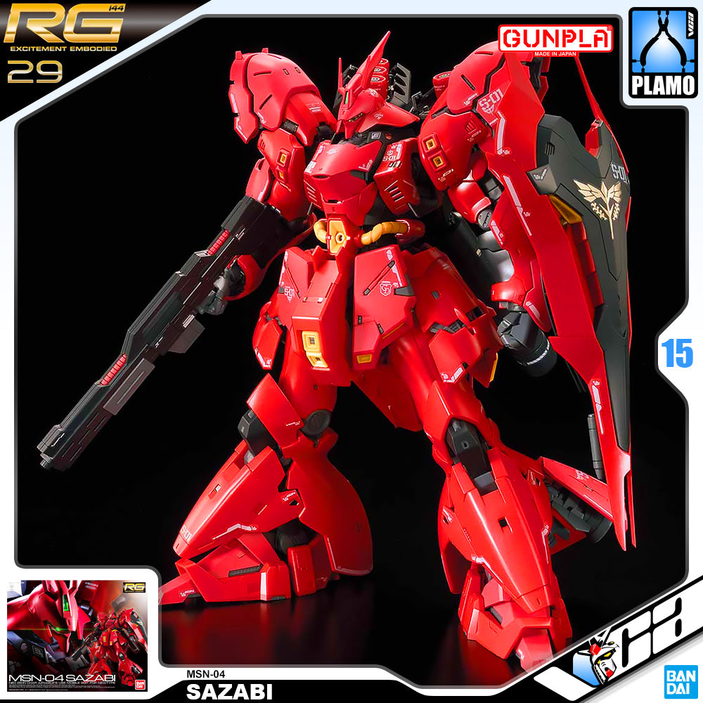 Bandai Gunpla Real Grade 1/144 RG MSN-04 SAZABI Plastic Model Kit Toy VCA Gundam Singapore