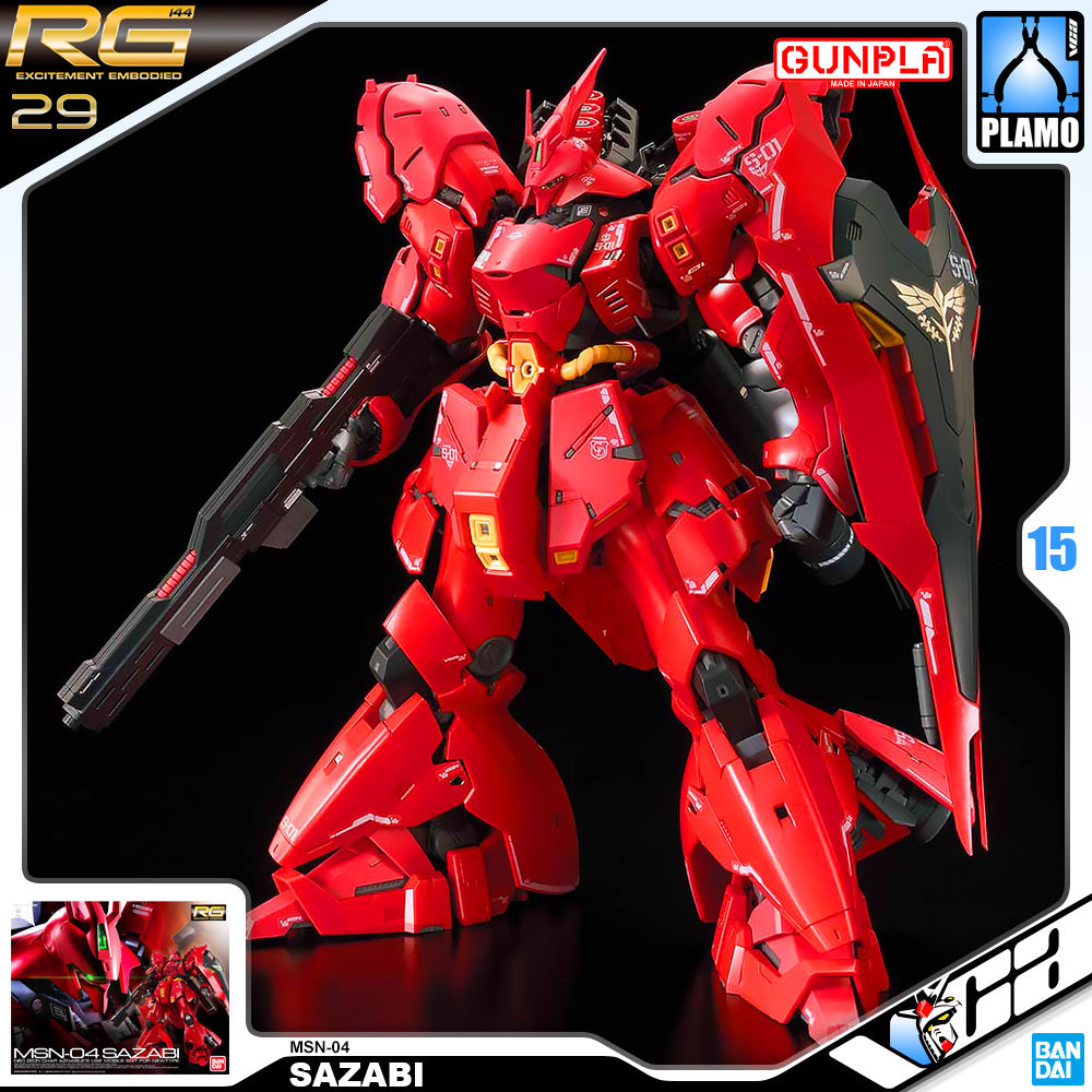 Bandai Gunpla Real Grade 1/144 RG MSN-04 SAZABI Plastic Model Kit Toy VCA Gundam Singapore
