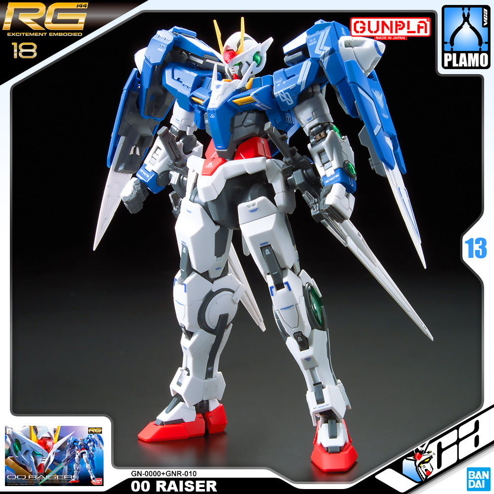Bandai Gunpla Real Grade 1/144 RG 00 Raiser Plastic Model Toy VCA Gundam Singapore