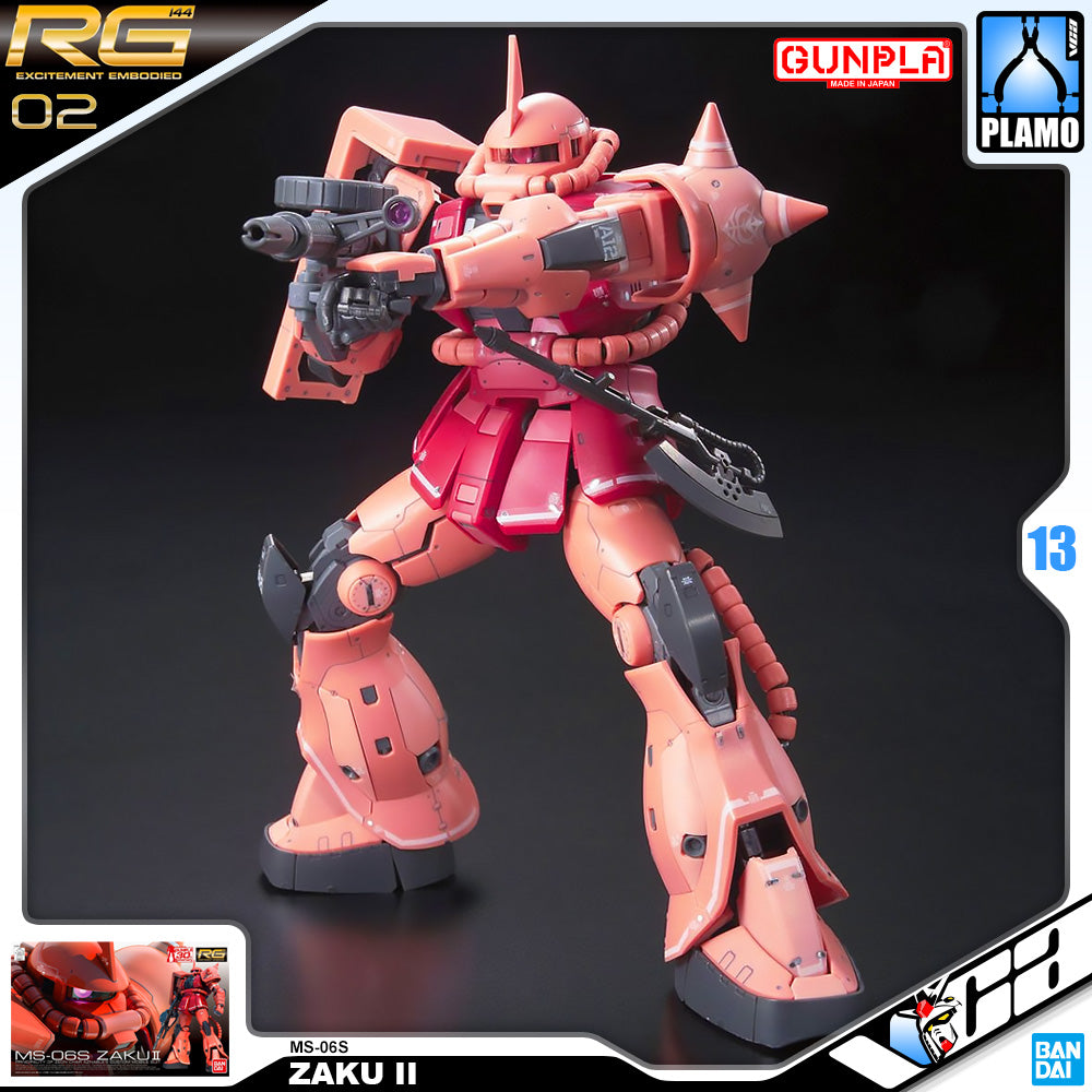 Bandai Real Grade 1/144 RG MS-06S ZAKU II Plastic Model Kit Toy VCA Gundam Singapore