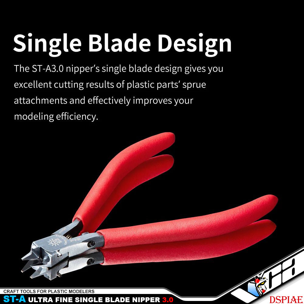 Dspiae ST-A Ultra Fine Single Blade Nipper 3.0 Hobby Runner Sprue Cutter Plastic Model Action Figure Toy VCA Gundam Singapore