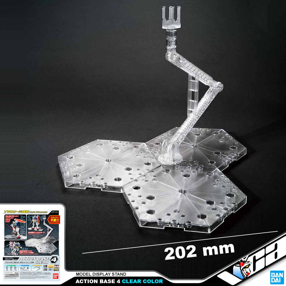 Bandai Gunpla Action Base 4 Clear Gundam Display Stand Holder Base VCA Singapore