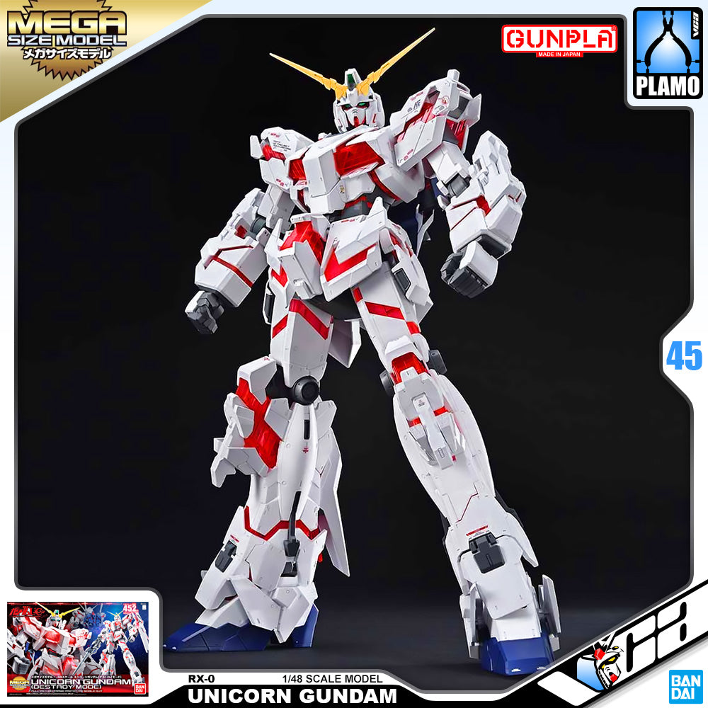 Bandai Gunpla Mega Size 1/48 RX-0 Unicorn Gundam (Destroy Mode) Large Big Plastic Model Action Toy VCA Singapore