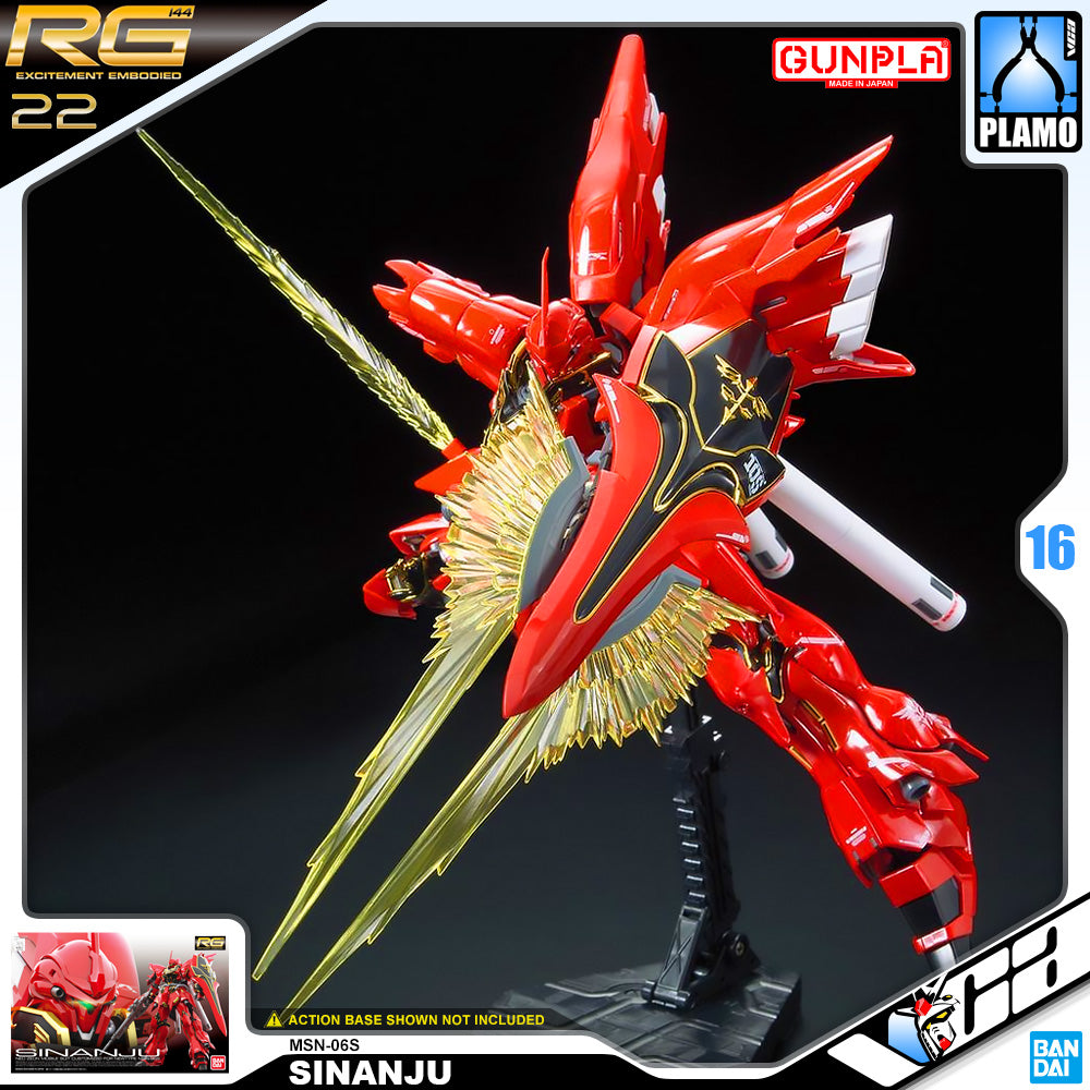 Bandai Gunpla Real Grade 1/144 RG MSN-06S Sinanju Plastic Model Toy VCA Gundam Singapore