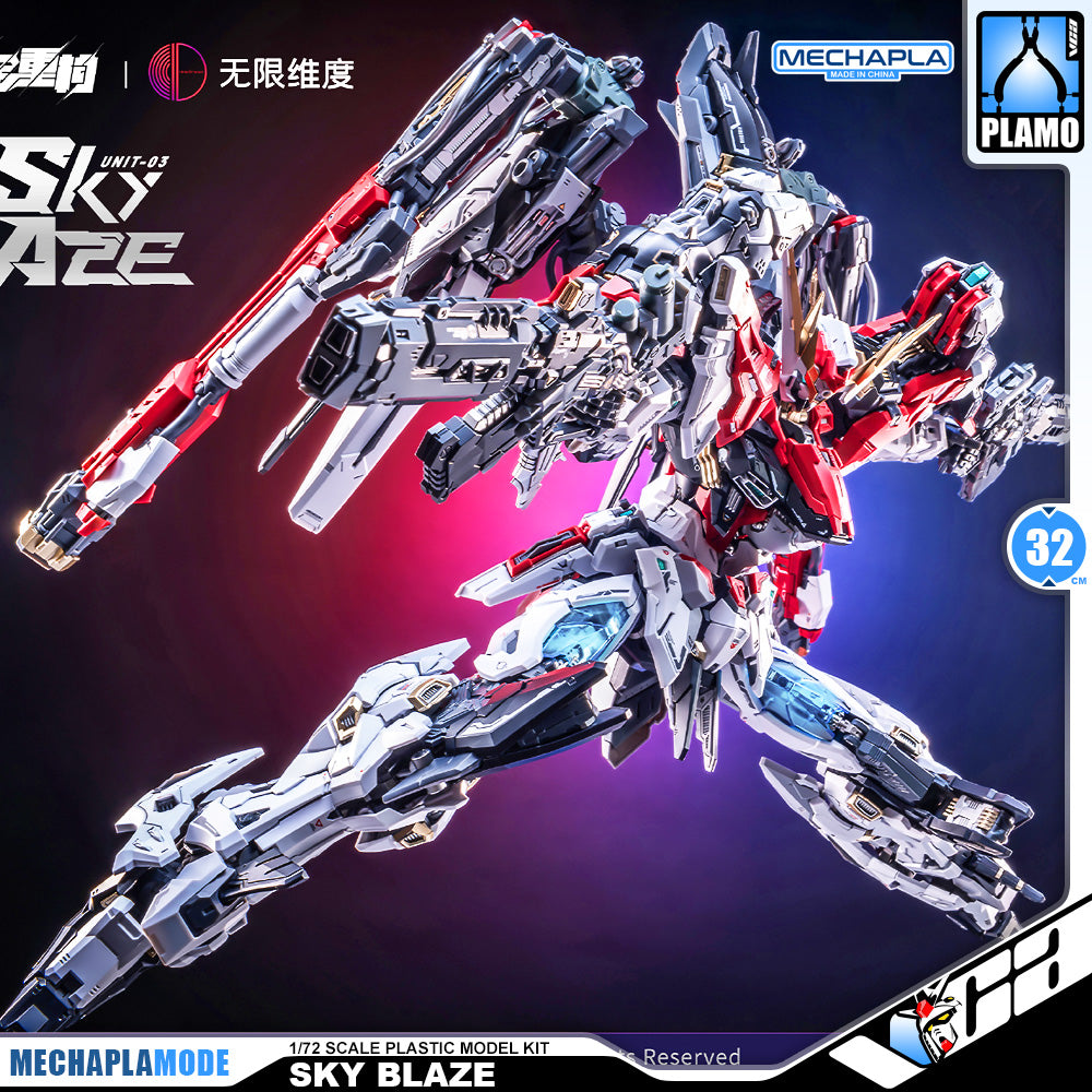 Animester x Infinite Dimension 核金重构×无限维度 核心晶者 1/72 Sky Blaze 03号机-轰天号 Perfect Grade PG Action Figure Model Toy Kit VCA Gundam Singapore