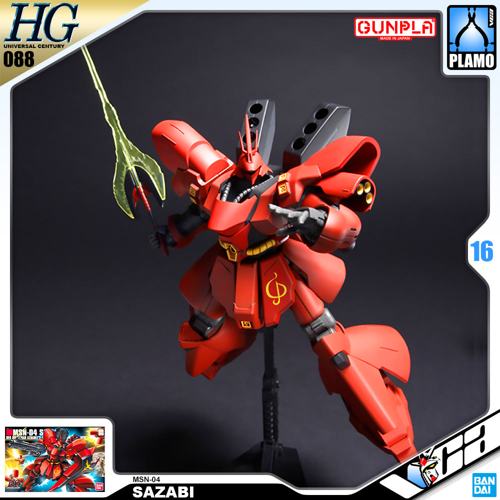 Bandai Gunpla High Grade Universal Century HGUC MSN-04 Sazabi Plastic Model Kit VCA Gundam Singapore