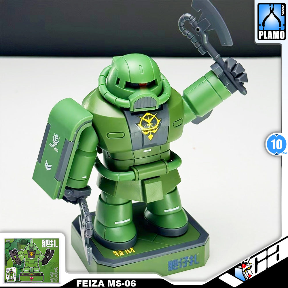 FATBOY MODEL CHONKER FAT CUTE MS-06 Green Zaku II MAGNETIC ACTION FIGURE MODEL TOY VCA GUNDAM SINGAPORE