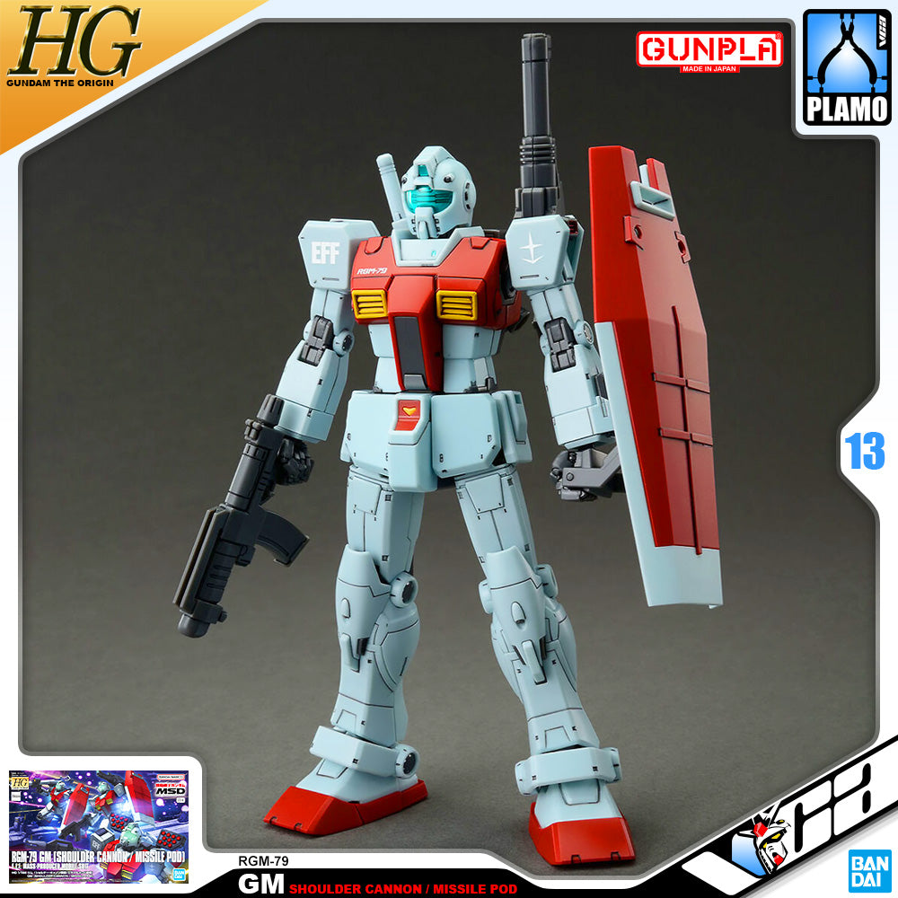 Bandai High Grade The Origin 1/144 HG RGM-79 GM Shoulder Cannon Missile Pod Plastic Action Toy VCA Gundam Singapore