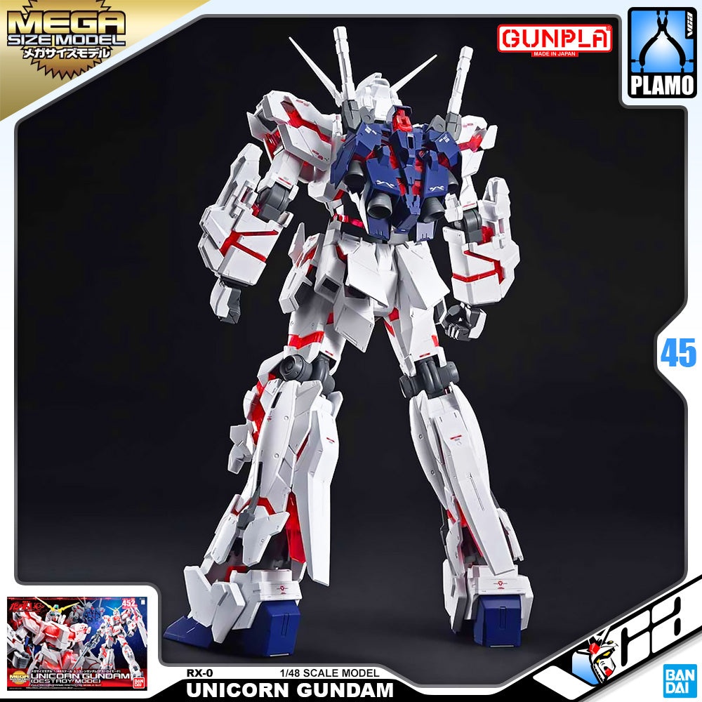 Bandai Gunpla Mega Size 1/48 RX-0 Unicorn Gundam (Destroy Mode) Large Big Plastic Model Action Toy VCA Singapore