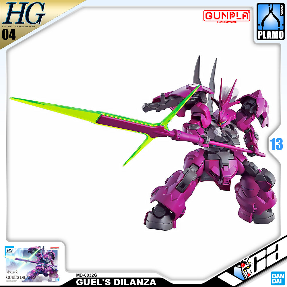 Bandai Gunpla High Grade The Witch From Mercury 1/144 HG Guel's Dilanza Plastic Model Action Toy VCA Gundam Singapore