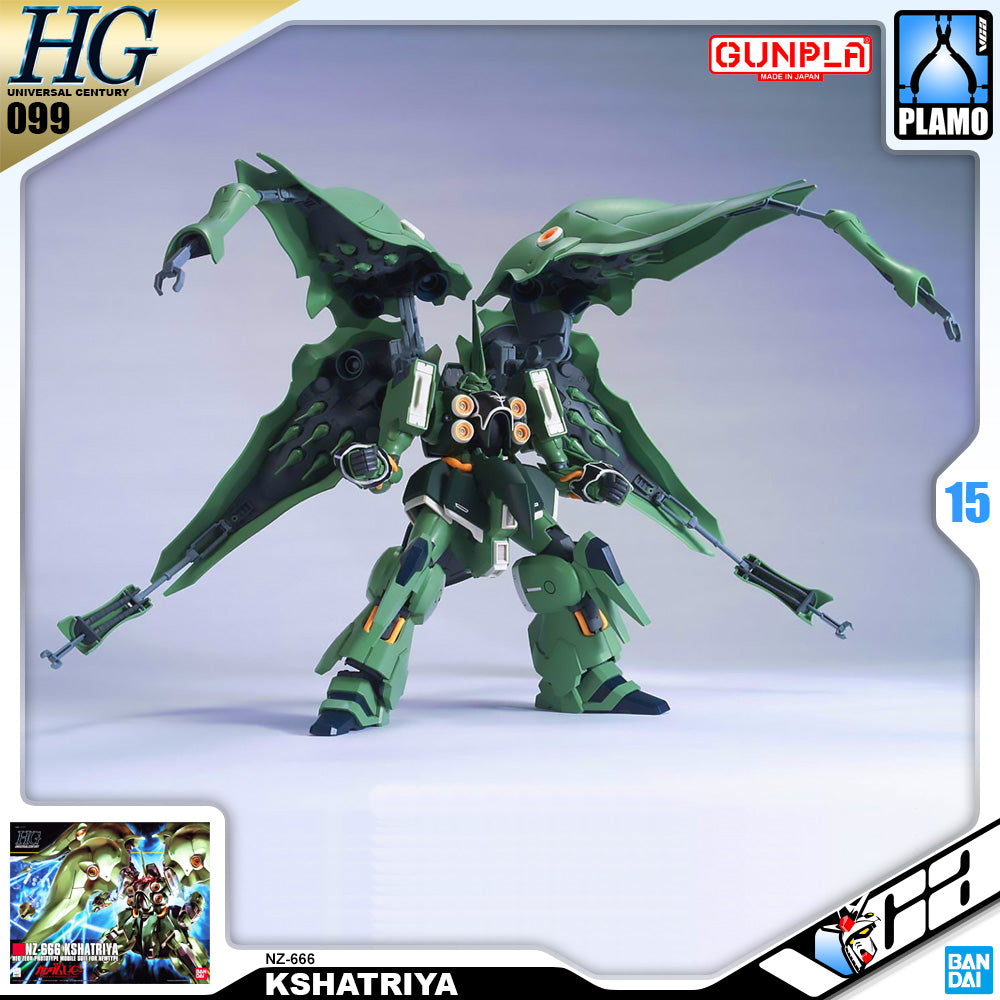 Bandai Gunpla High Grade Universal Century HGUC 1/144 HG NZ-666 Kshatriya Plastic Model Action Toy VCA Gundam Singapore