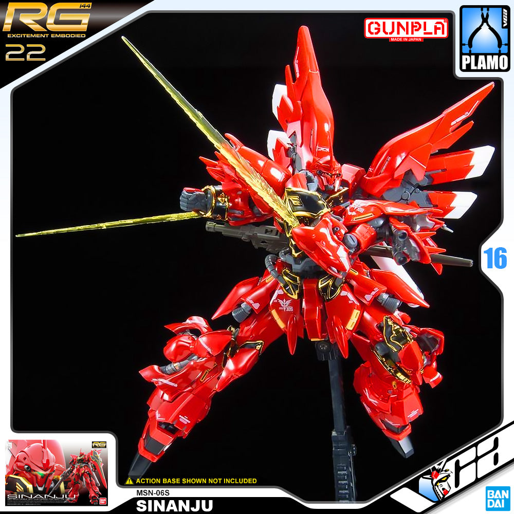 Bandai Gunpla Real Grade 1/144 RG MSN-06S Sinanju Plastic Model Toy VCA Gundam Singapore