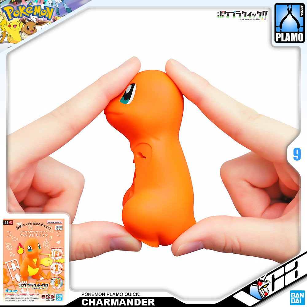 Bandai Namco Pokemon Plamo Collection Quick Charmander Plastic Model Toy VCA Gundam Singapore