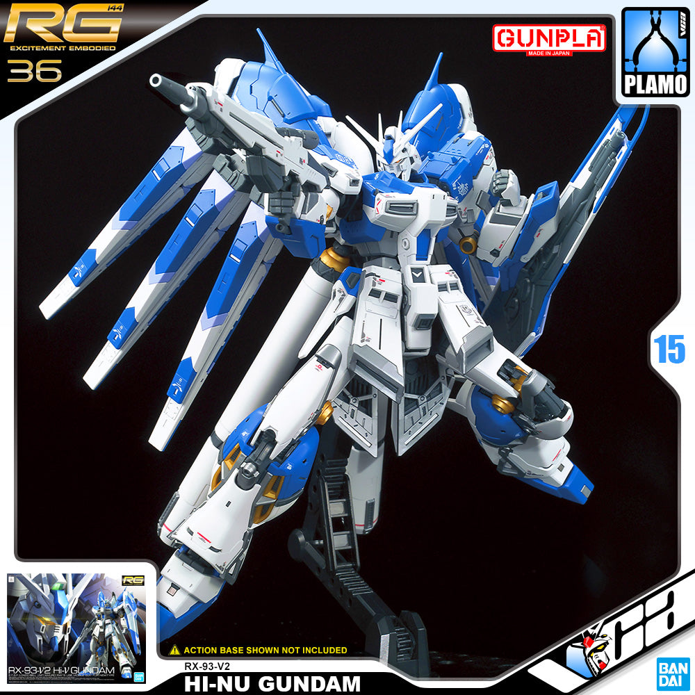 Bandai Gunpla Real Grade 1/144 RG RX-93-V2 Hi-Nu Gundam Plastic Model Action Toy VCA Singapore