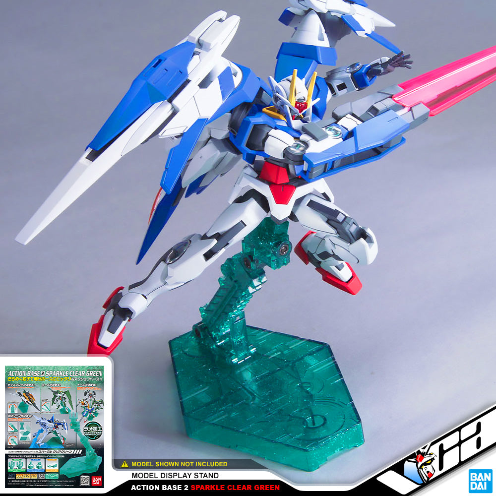 Bandai Display Action Base 2 Sparkle Clear Green For Plastic Model Action Toy VCA Gundam Singapore